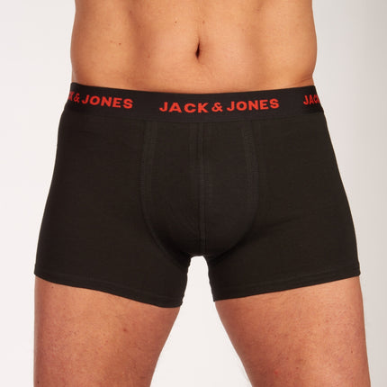 Jack & Jones short 7 pack jacbasic trunks black heren 12165587-3235165 Jack & Jones boxer lot de 7 jacbasic trunks black hommes
