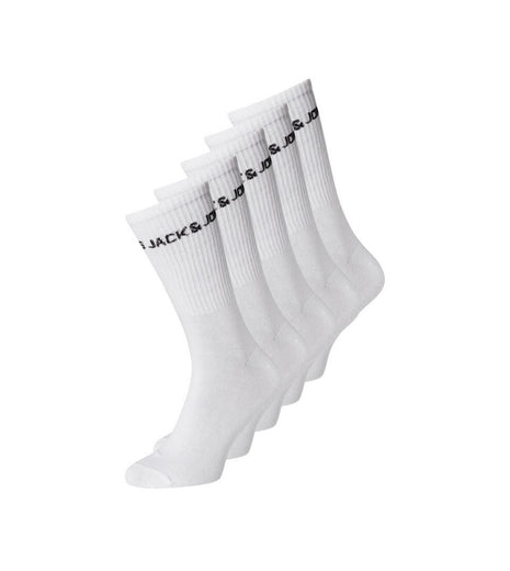 Jack & Jones sokken 5 paar jacbasic logo tennis sock white heren 12179475-3453663 Jack & Jones chaussettes 5 paires jacbasic logo tennis sock white hommes
