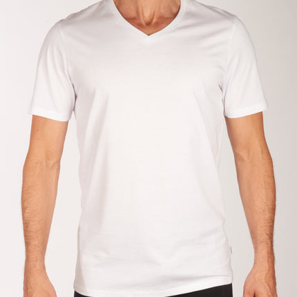 Jack & Jones t-shirt v-hals 2 pack jacbasic tee white heren 12133914-2716019 Jack & Jones t-shirt col v lot de 2 jacbasic tee white hommes
