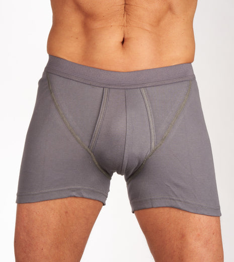 Mango short 2 pack 1-1 rib box grey heren 685-5430-box grey Mango boxer lot de 2 1-1 rib box grey hommes
