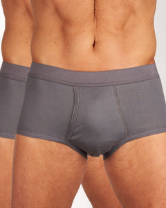 Mango slip 2 pack 1-1 rib box grey heren 685-8400-box grey Mango slip lot de 2 1-1 rib box grey hommes
