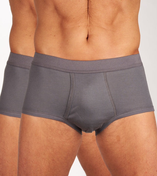 Mango slip 2 pack 1-1 rib box grey heren 685-8400-box grey Mango slip lot de 2 1-1 rib box grey hommes
