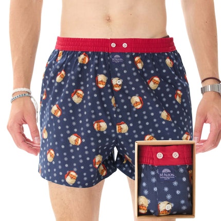 McAlson wijde boxershort christmas carol navy blue heren M5098 McAlson caleçon christmas carol navy blue hommes
