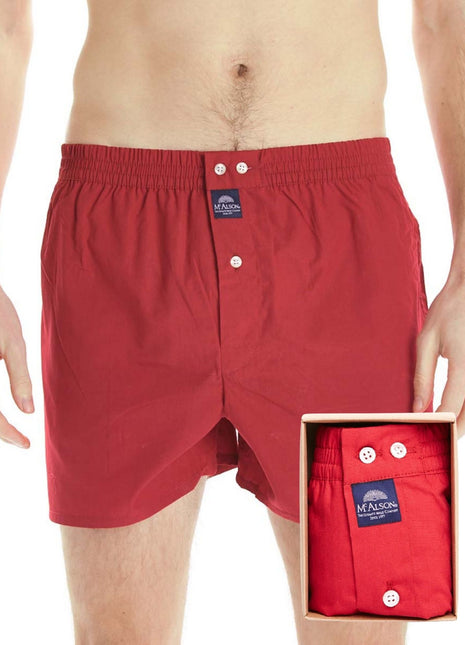McAlson wijde boxershort classic red heren M0110 McAlson caleçon classic red hommes
