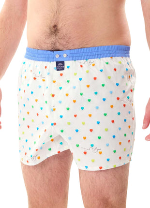 McAlson wijde boxershort love stories white heren M5182 McAlson caleçon love stories white hommes