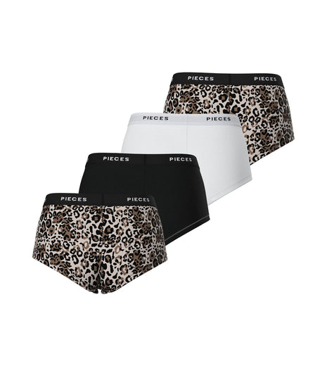 Pieces short 4 pack pclogo lady boxer silver grey dames 17156241-4727500 Pieces shorty 4 pack pclogo lady boxer silver grey femmes