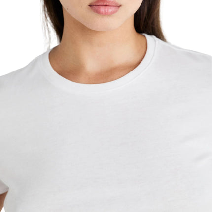 Pieces t-shirt ronde hals 2 pack pcamira tee black / bright white dames 17154618-4642521 Pieces t-shirt col rond lot de 2 pcamira tee black / bright white femmes