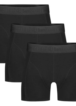 Bamboo Basics short 3 pack knitted boxershorts black tonsurton heren