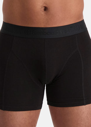 Bamboo Basics short 3 pack knitted boxershorts black tonsurton heren