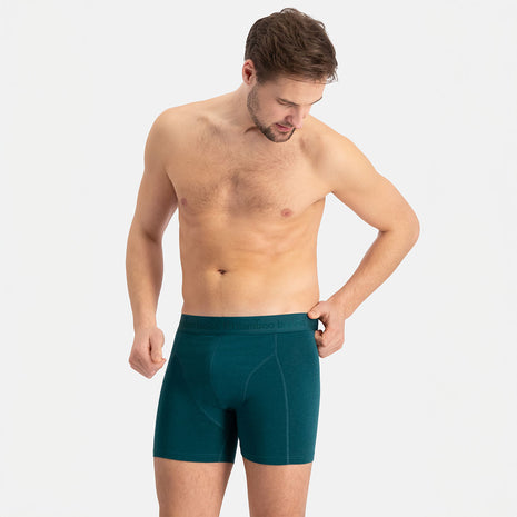 Bamboo Basics short 3 pack knitted boxershorts teal heren