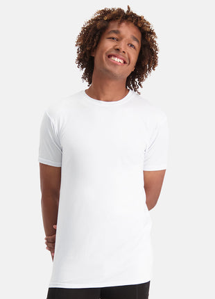 Bamboo Basics t-shirt long fit round neck 2 pack optical white men