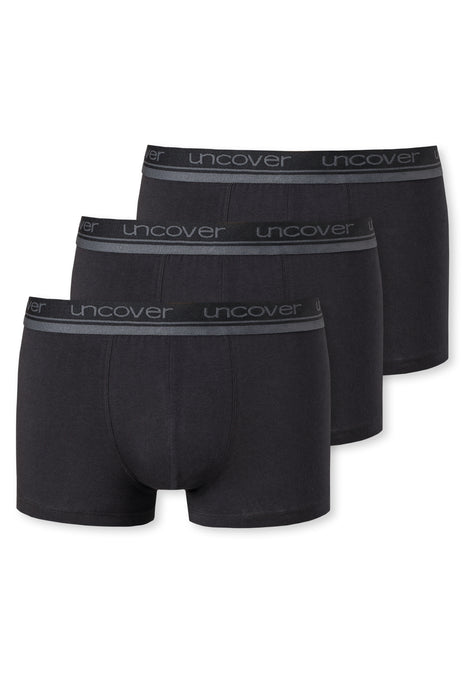 Schiesser short 3 pack uncover boxer briefs black heren