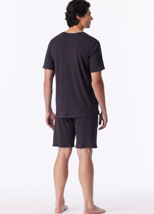 Schiesser pyjama short modern bonded graphite heren - afbeelding 4
