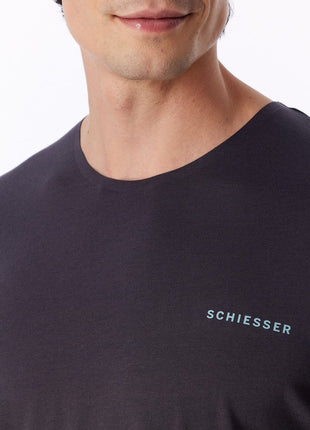 Schiesser pyjama short modern bonded graphite heren - afbeelding 6
