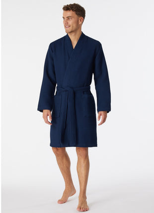 Schiesser bathrobe Essentials bathrobe dark blue Men