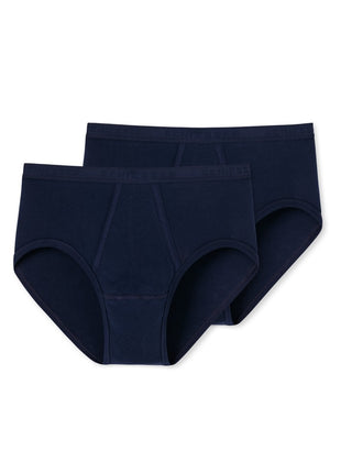 Schiesser slip 2 pack original classics 1-1 rib sports briefs navy men