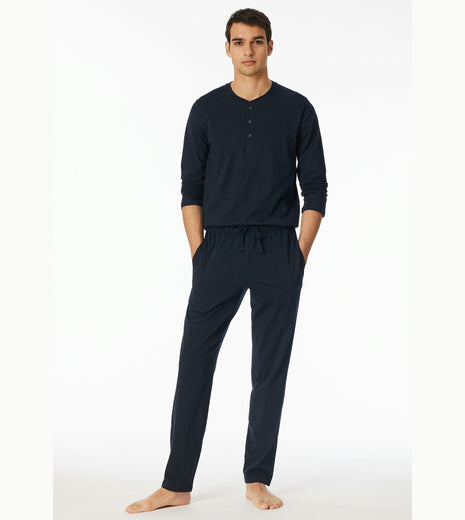 Schiesser lange broek mix + relax blue heren