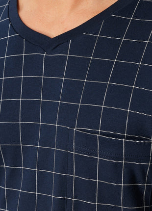 Schiesser nachthemd fine interlock nightblue heren