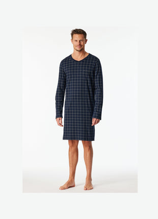 Schiesser nachthemd fine interlock nightblue heren