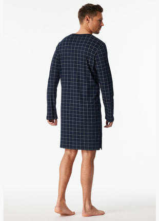 Schiesser nachthemd fine interlock nightblue heren