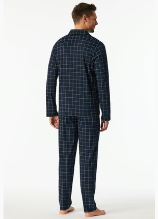 Schiesser pyjama lange broek fine interlock nightblue heren