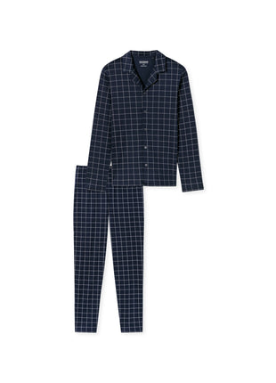 Schiesser pyjama lange broek fine interlock nightblue heren