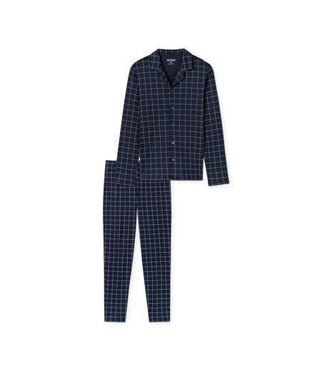 Schiesser pyjama lange broek fine interlock nightblue heren