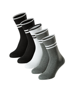 Schiesser sokken 5 paar bluebird stay fresh socks zwart gestreept gecombineerd heren