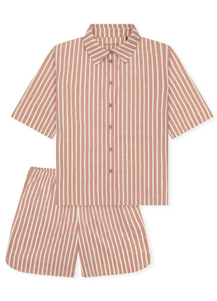 Schiesser pyjama korte broek selected premium terracotta dames 183601-532 Schiesser pyjama pantalon court selected premium terracotta femmes