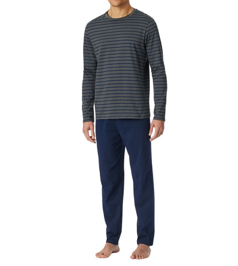 Schiesser pyjama lange broek casual essentials anthracite heren 182197-203 Schiesser pyjama pantalon long casual essentials anthracite hommes
