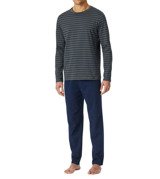 Schiesser pyjama lange broek casual essentials anthracite heren 182197-203 Schiesser pyjama pantalon long casual essentials anthracite hommes
