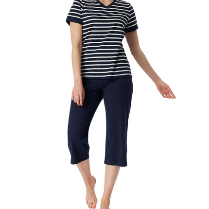 Schiesser pyjama lange broek casual essentials midnight blue dames 181254-804 Schiesser pyjama pantalon long casual essentials midnight blue femmes
