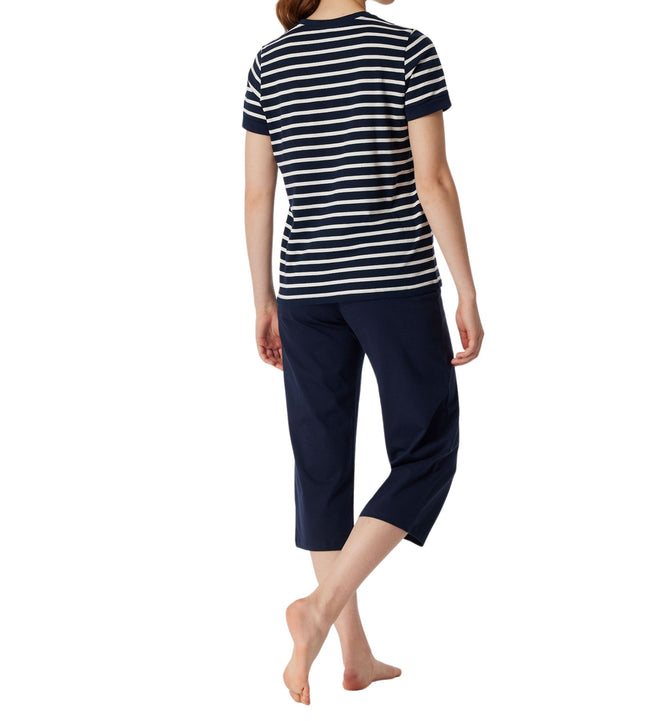 Schiesser pyjama lange broek casual essentials midnight blue dames 181254-804 Schiesser pyjama pantalon long casual essentials midnight blue femmes
