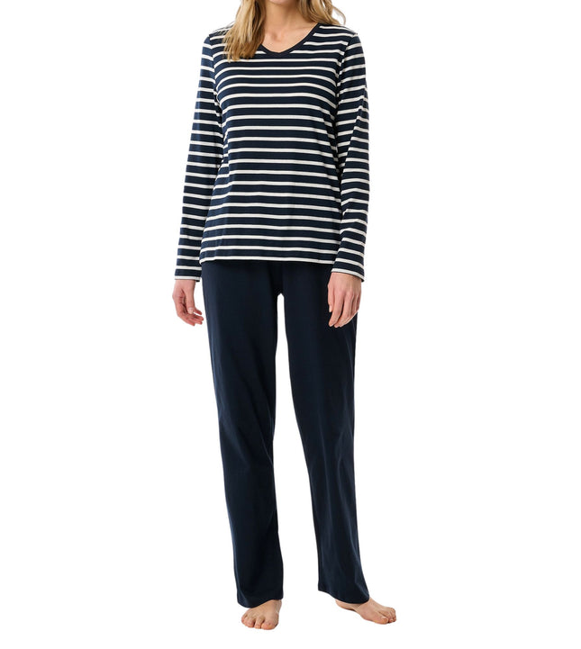 Schiesser pyjama lange broek casual essentials midnight blue dames 181756-804 Schiesser pyjama pantalon long casual essentials midnight blue femmes
