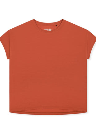 Schiesser pyjamashirt mix + relax terracotta dames 183664-532 Schiesser haut de pyjama mix + relax terracotta femmes