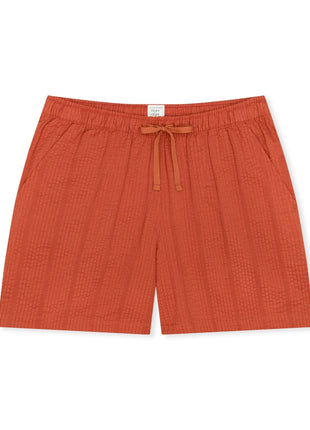 Schiesser pyjamashort mix + relax terracotta dames 183666-532 Schiesser short de pyjama mix + relax terracotta femmes