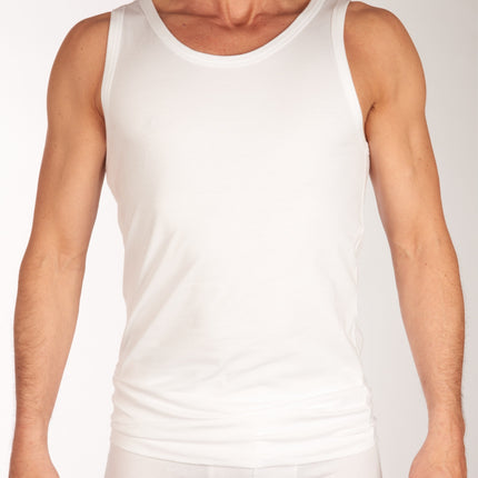 Schiesser singlet 2 pack 95/5 organic cotton undershirts white heren 176038-100 Schiesser débardeur lot de 2 95/5 organic cotton undershirts white hommes
