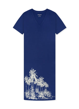 Schiesser slaapkleedje blue dames 183668-800 Schiesser robe de nuit blue femmes