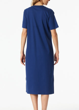 Schiesser slaapkleedje blue dames 183668-800 Schiesser robe de nuit blue femmes