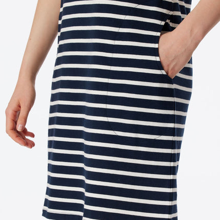 Schiesser slaapkleedje casual essentials midnight blue dames 181251-804 Schiesser robe de nuit casual essentials midnight blue femmes
