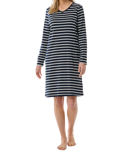 Schiesser slaapkleedje casual essentials midnight blue dames 181745-804 Schiesser robe de nuit casual essentials midnight blue femmes
