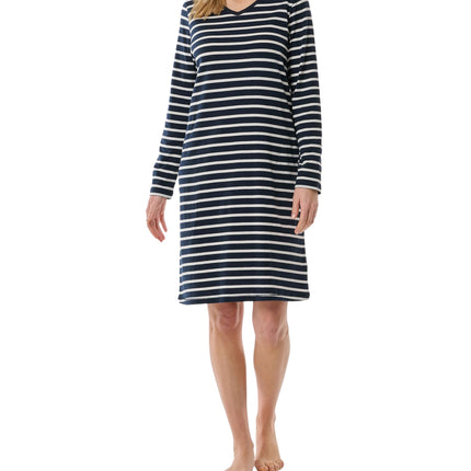 Schiesser slaapkleedje casual essentials midnight blue dames 181745-804 Schiesser robe de nuit casual essentials midnight blue femmes
