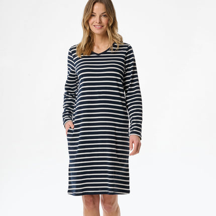 Schiesser slaapkleedje casual essentials midnight blue dames 181745-804 Schiesser robe de nuit casual essentials midnight blue femmes
