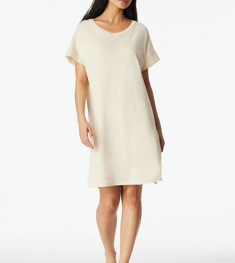 Schiesser slaapkleedje modern allure pearl dames 183608-104 Schiesser robe de nuit modern allure pearl femmes