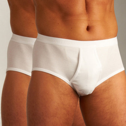 Schiesser slip 2 pack original classics 1-1 rib sports briefs white heren 005136-100 Schiesser slip lot de 2 original classics 1-1 rib sports briefs white hommes
