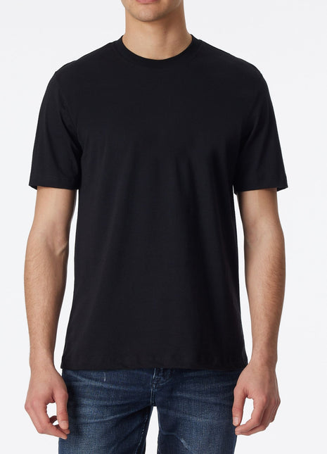Schiesser t-shirt ronde hals 2 pack essentials american shirts black heren 008150-000 Schiesser t-shirt col rond lot de 2 essentials american shirts black hommes