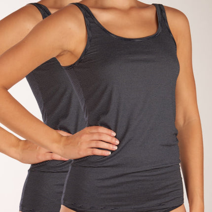 Schiesser topje 2 pack modal essentials tank tops midnight blue dames 162896-804 Schiesser topje lot de 2 modal essentials tank tops midnight blue femmes
