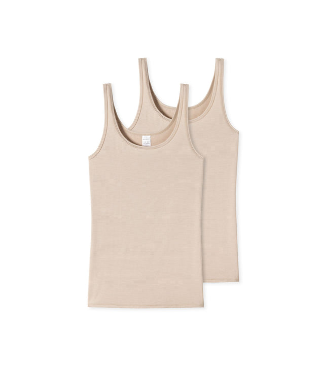 Schiesser topje 2 pack modal essentials tank tops sand dames 162896-410 Schiesser caracos lot de 2 modal essentials tank tops sand femmes
