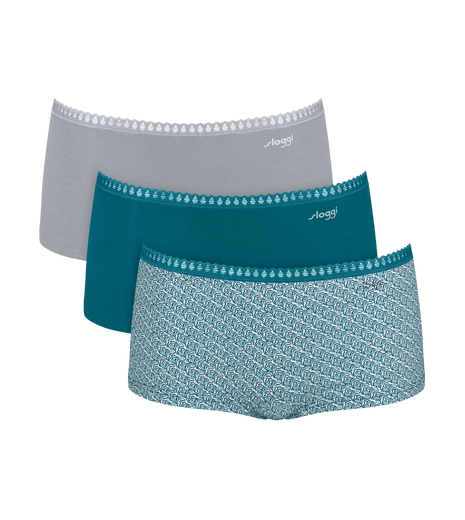Sloggi 3 shorts Go Crush short green dames