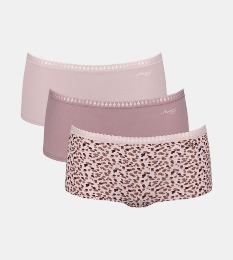 Sloggi 3 shorts Go Crush short rose dames